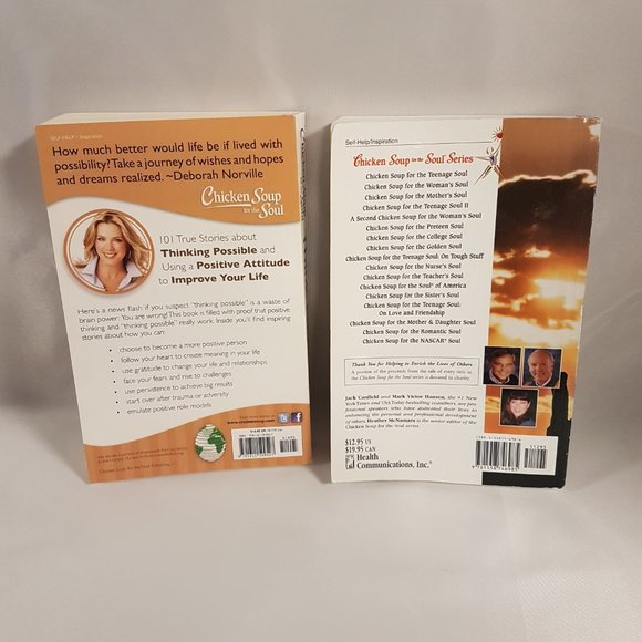 Book Set of 2 Chicken Soup for the Soul Books Unsinkable Soul & Think Possible - Picture 6 of 13
